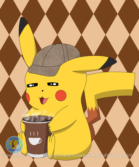 Detective Pikachu Loves Coffee